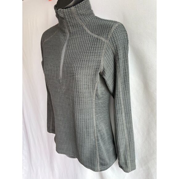 Columbia Textured Gray Pullover 1/4 Quarter Zip XXS/2XS Sporty Hiking Outdoors - Picture 4 of 9